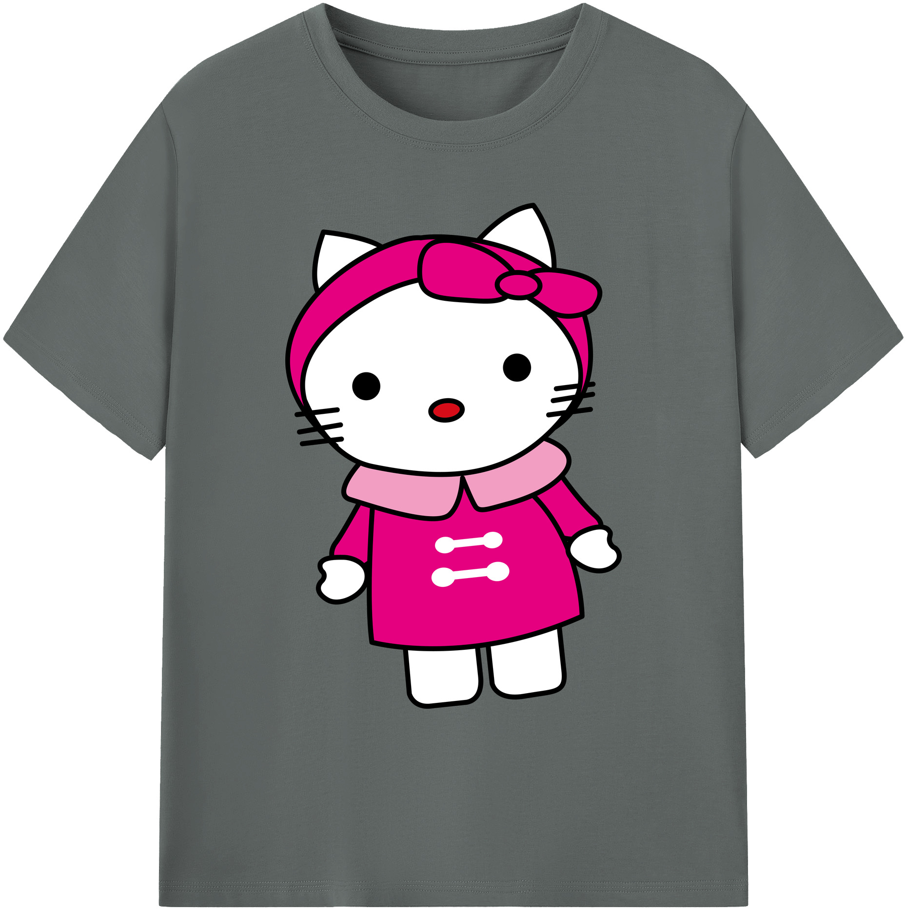 （画像用） Hello Kitty ハローキティ 綿100％ メンズ半袖Tシャツ｜肌触りやわらか＆通気性